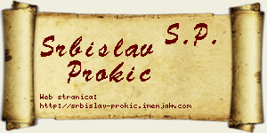 Srbislav Prokić vizit kartica